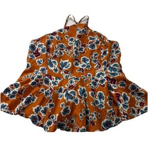 Women's 2X Ava & Viv Floral Tank Blouse Peplum Boho Flowy Flowers Plus Size 2 x